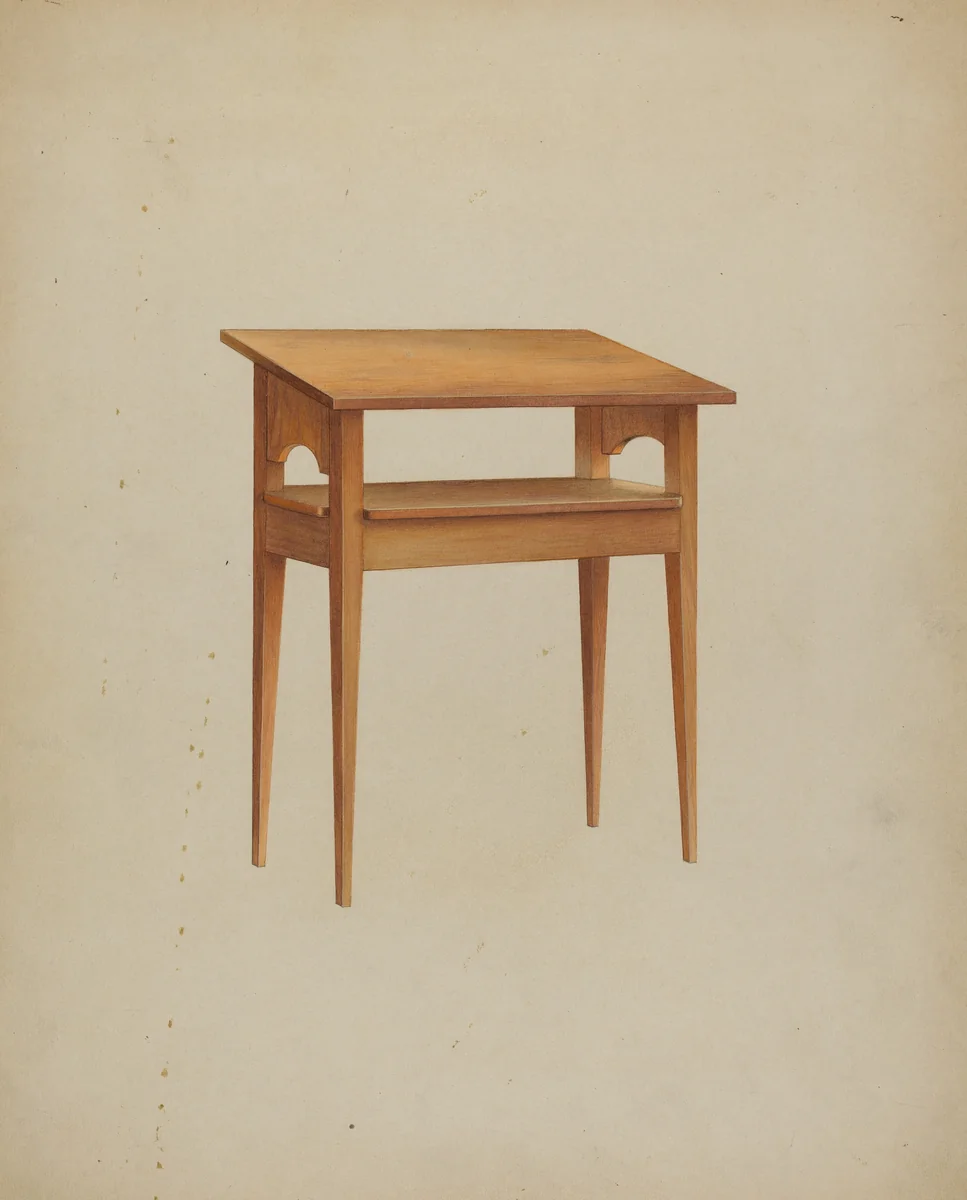 Shaker Dining Table by Winslow Rich, index of american design, 1937