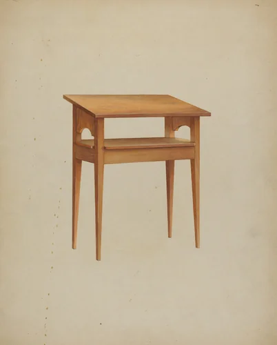 Shaker Dining Table by Winslow Rich, index of american design, 1937