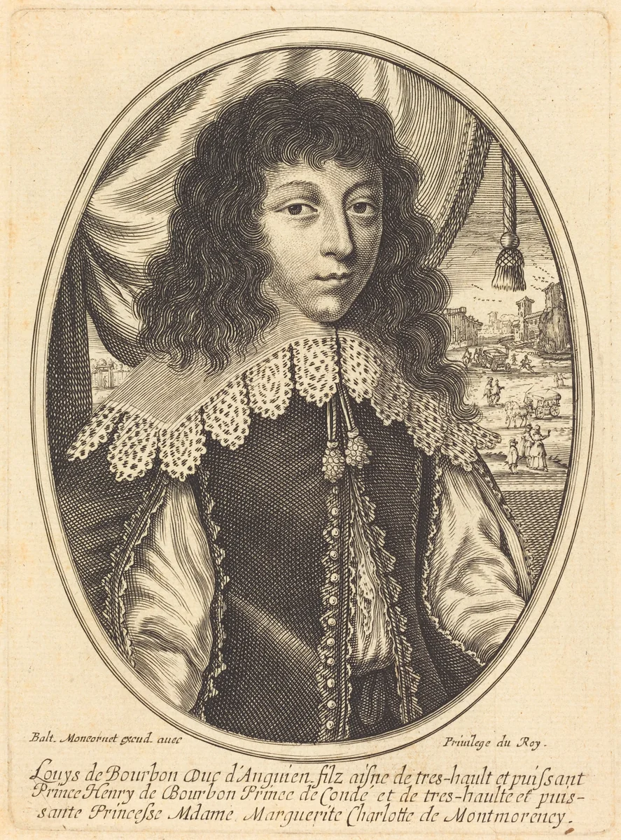 Louis II de Bourbon-Condé by Balthasar Moncornet, print, 1600-1668