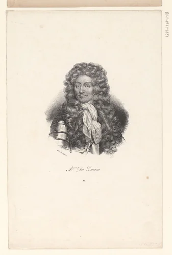 Portret van Abraham Duquesne by anonymous, print, 1818-1842