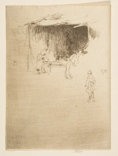Booth at a Fair by James McNeill Whistler, print, 1884-1886