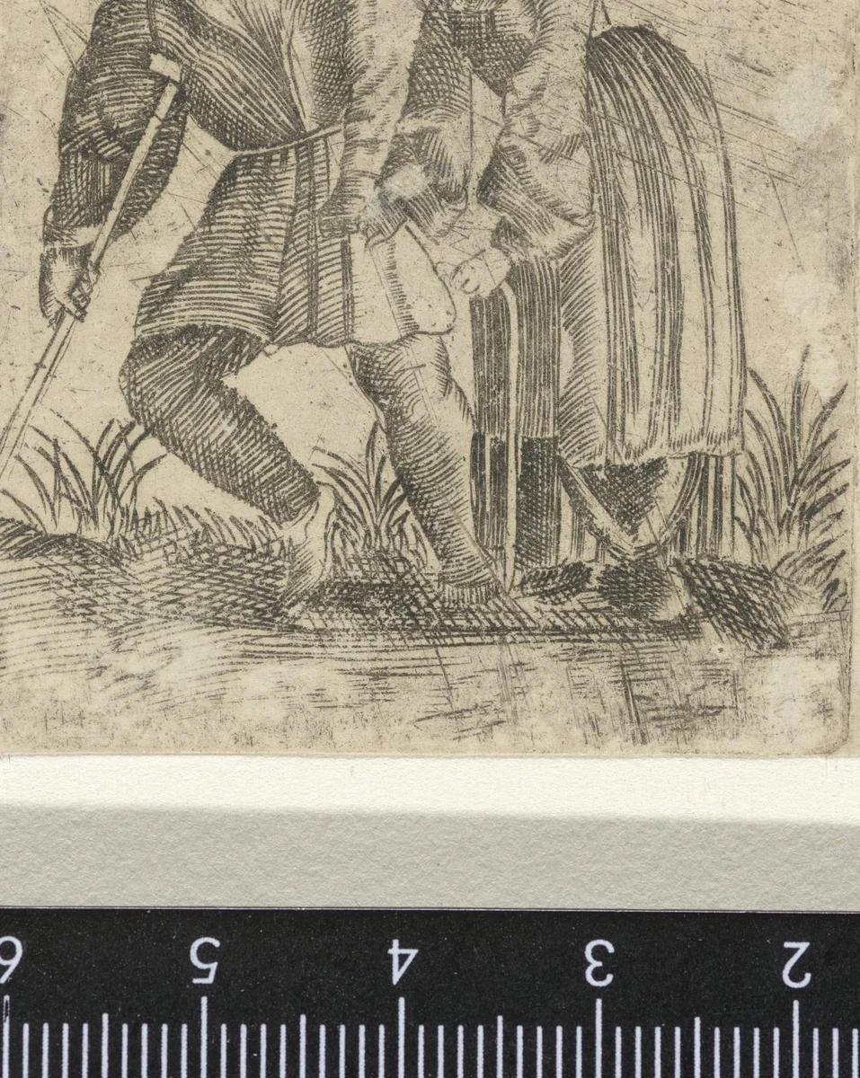 Paar gekleed als burgers by anonymous, print, 1538-1607