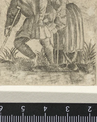 Paar gekleed als burgers by anonymous, print, 1538-1607