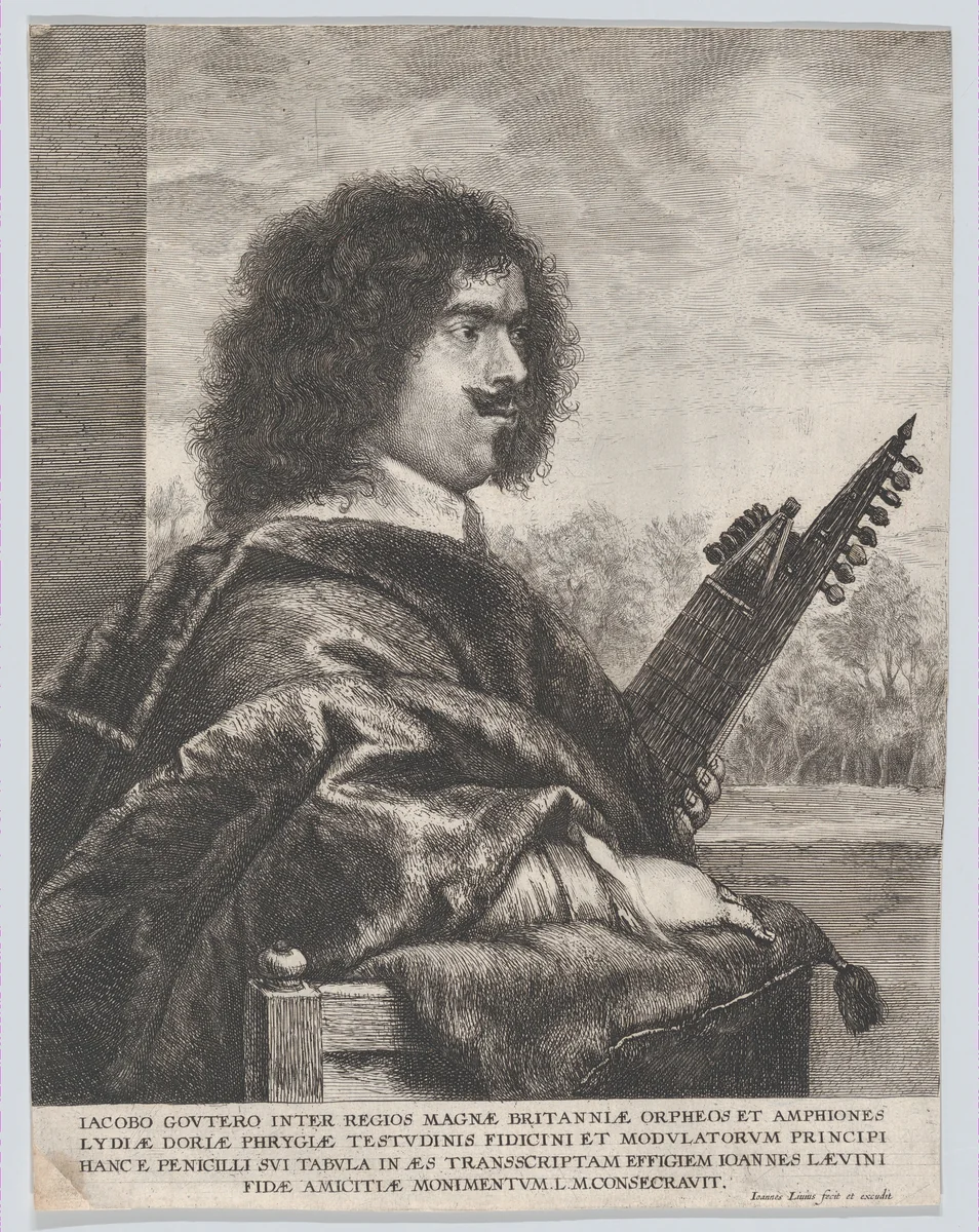 Jacques Gaultier by Jan Lievens, print, 1620-1675