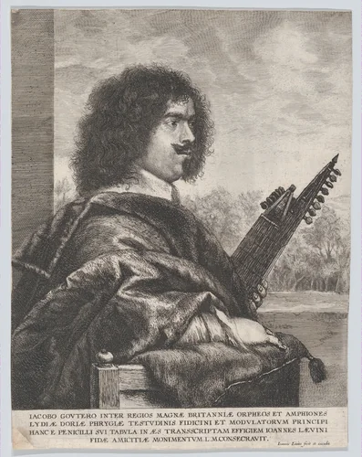 Jacques Gaultier by Jan Lievens, print, 1620-1675