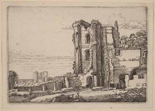 Ruined Tower Right of Center by Willem Buytewech, print, 1621