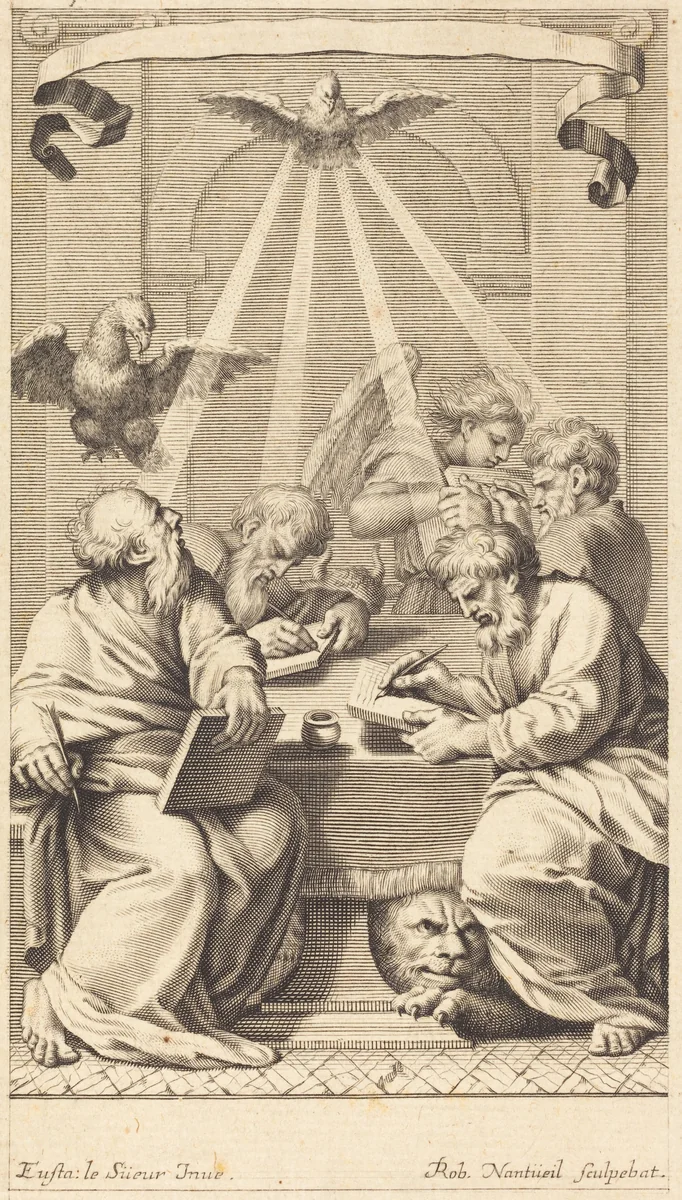 The Four Evangelists by Robert Nanteuil, print, 1623-1678