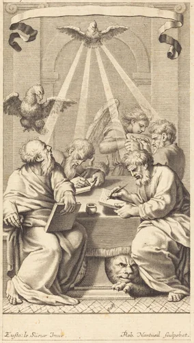 The Four Evangelists by Robert Nanteuil, print, 1623-1678