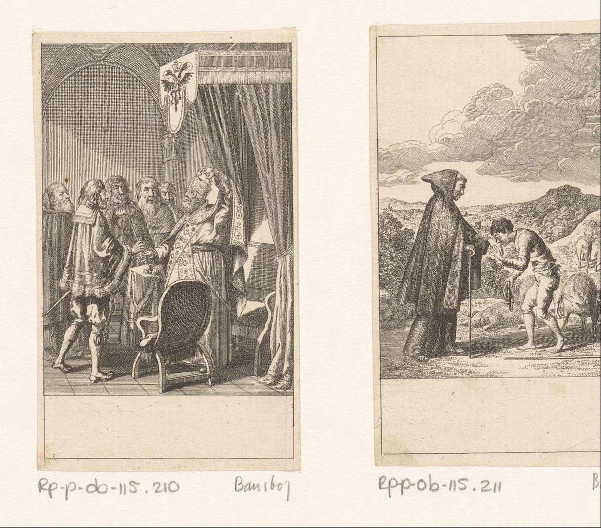 Karel de Dikke wordt afgezet by Daniel Nikolaus Chodowiecki, print, 1792