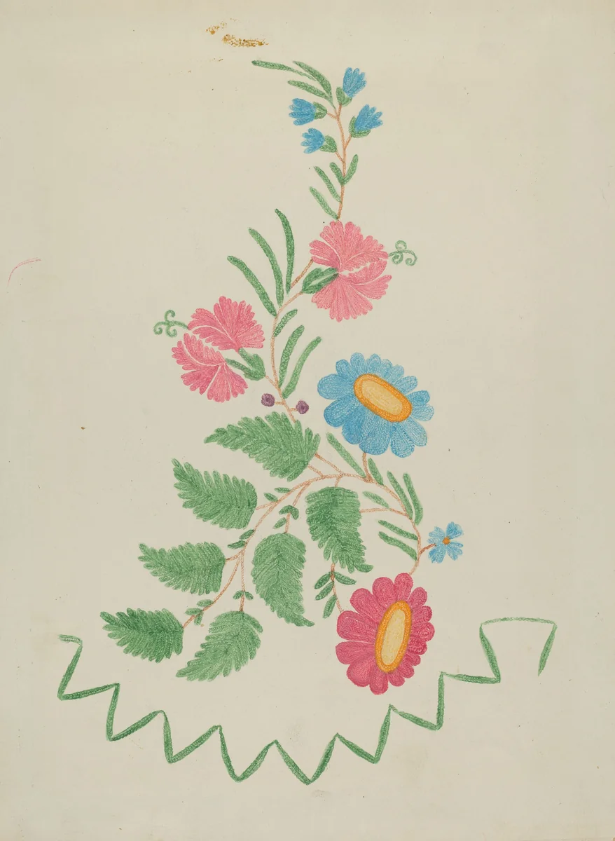 Floral Motifs by American 20th Century, index of american design, 1935-1942