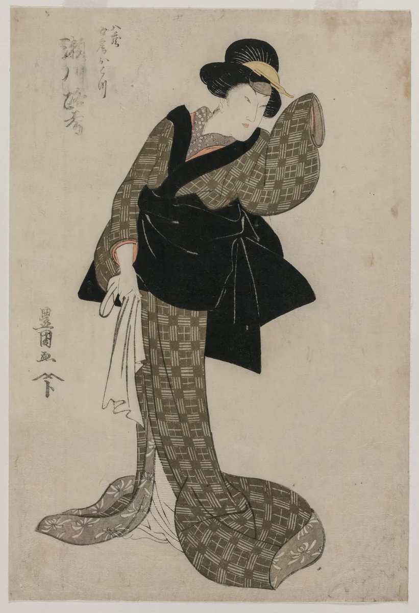 Segawa Roko as Hachizo's Wife Ohatsu by Utagawa Toyokuni, print, 1800-1810
