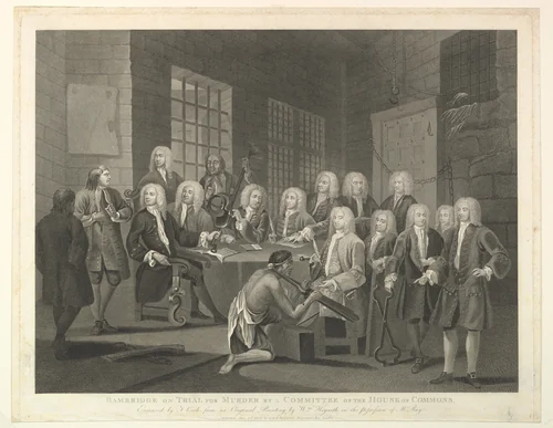 Bambridge on Trial for Murder by a Committee of the House of Commons by Thomas Cook, print, 1803