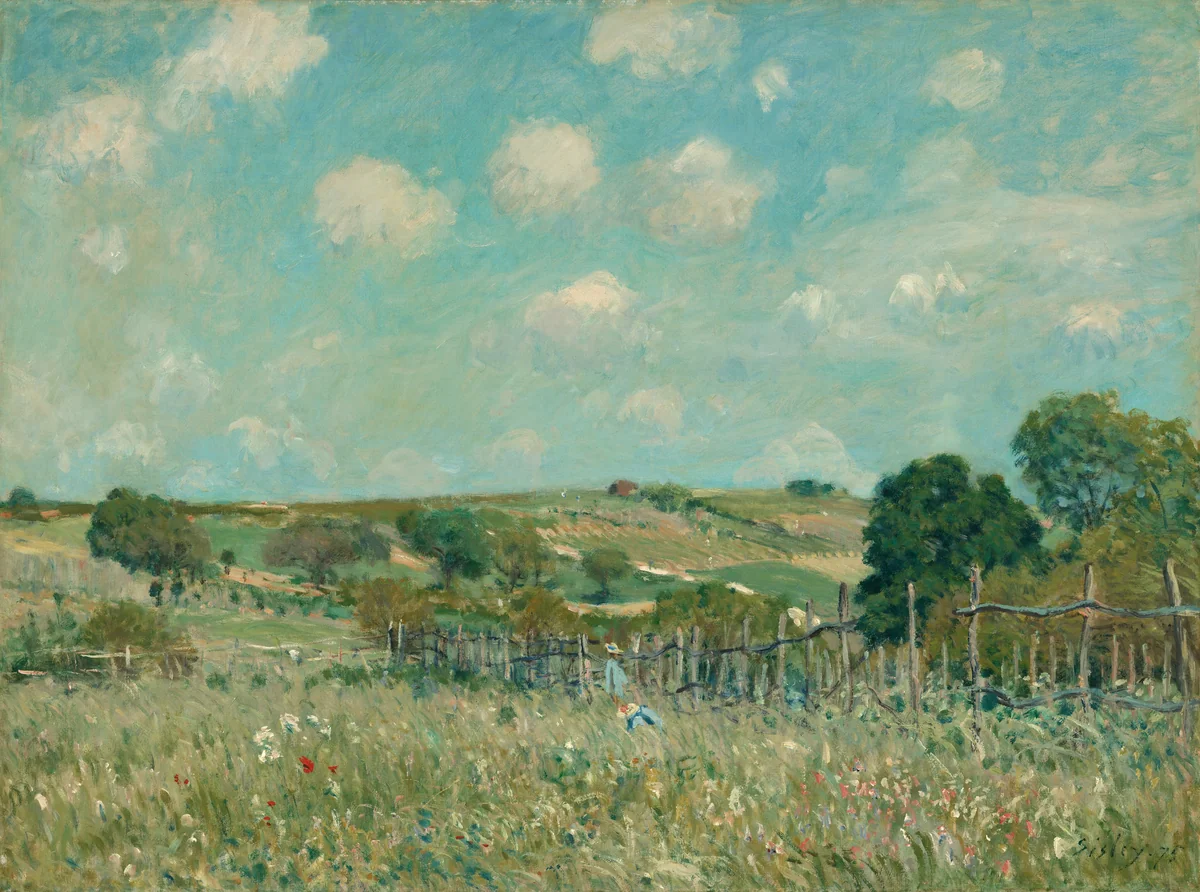 Meadow by Alfred Sisley, painting, 1875