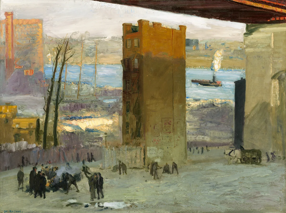 The Lone Tenement by George Bellows, painting, 1909