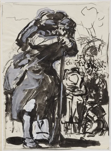 La Retraite après Charleroi... by Auguste Louis Lepère, drawing, 1914