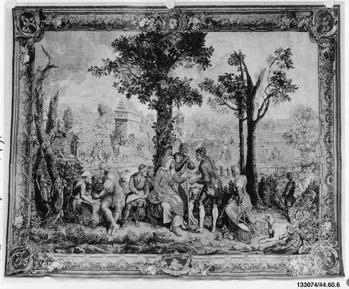 August from a set of The Months of Lucas by Master of the Months of Lucas, textile, 1732-1737