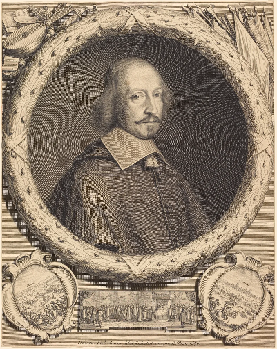 Cardinal Jules Mazarin by Israël Silvestre, Robert Nanteuil, print, 1656