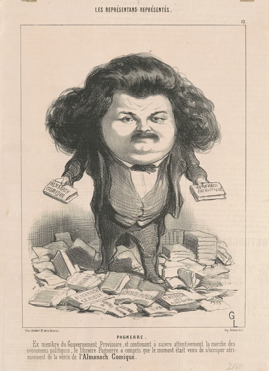 Ant. Laurent Pagnerre by Honoré Daumier, print, 1849