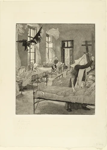 Plague (Pest) (plate 5) for the portfolio On Death, Part II, Opus XIII (Vom Tode, Zweiter Teil, Opus XIII) by Max Klinger, print, 1903