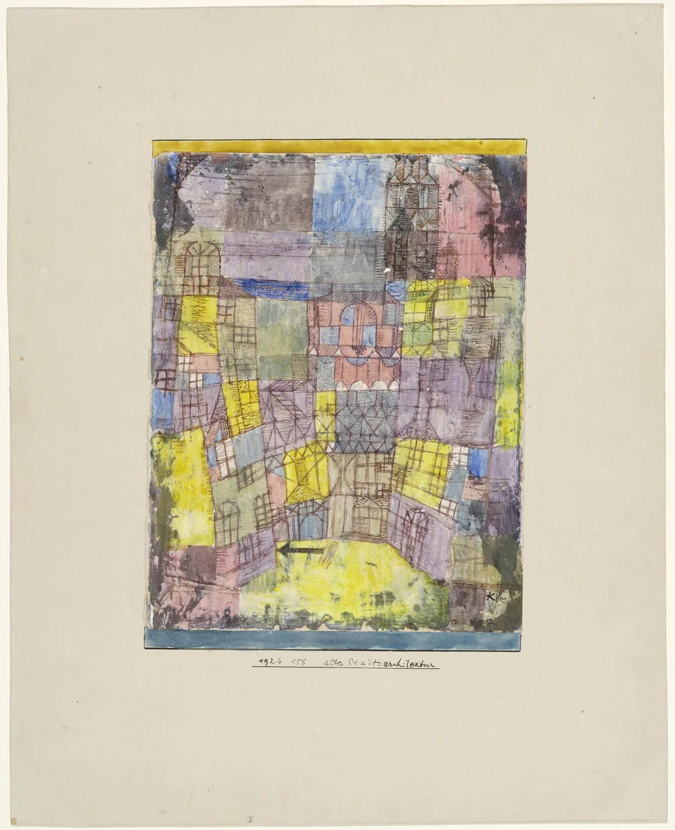 Old City Architecture (Alte Stadt-Architektur) by Paul Klee, drawing, 1924