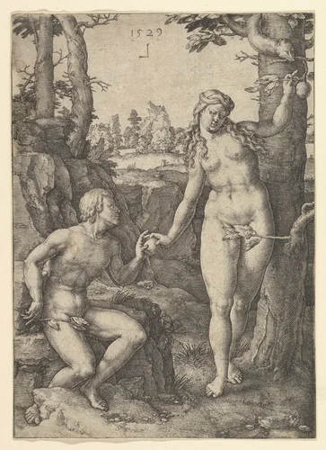 Fall of Man by Lucas van Leyden, print, 1529