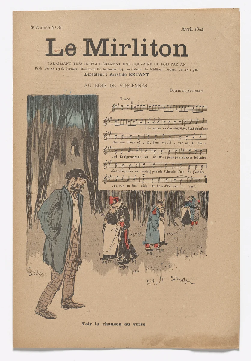 Le Mirliton, no. 81 by Théophile-Alexandre Steinlen, periodical, 1892
