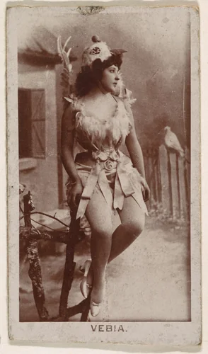 Vebia, from the Actresses series (N245) issued by Kinney Brothers to promote Sweet Caporal Cigarettes by Kinney Brothers Tobacco Company, photograph, 1890
