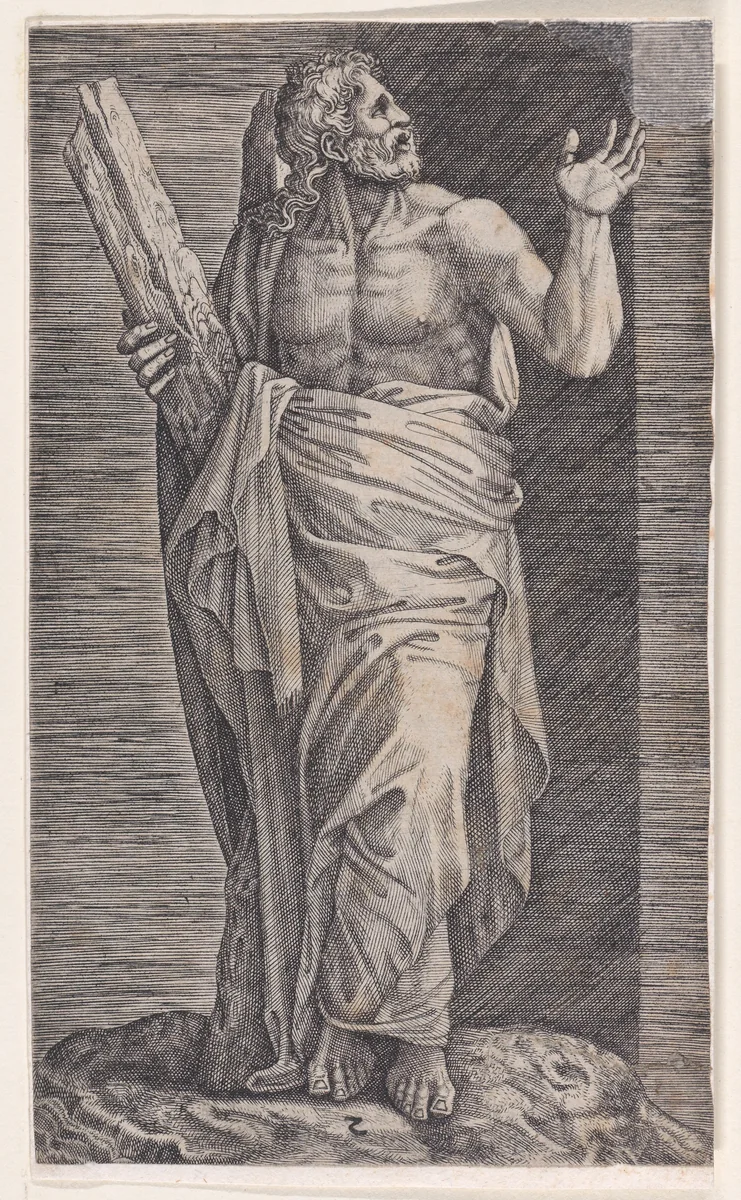 St. Andrew, from "Christ and the Apostles" by Lambert Suavius, print, 1530-1576