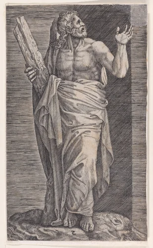 St. Andrew, from "Christ and the Apostles" by Lambert Suavius, print, 1530-1576