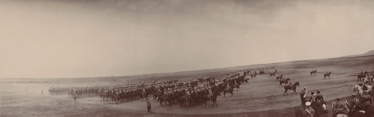 Cavalry in Rows, Maneuvers by Unidentified Photographer, photograph, 1908