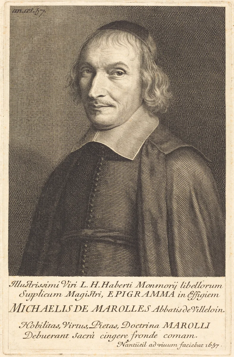 L'Abbe Michel de Marolles by Robert Nanteuil, print, 1657