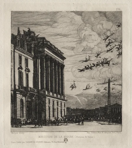 The Admiralty, Paris by Charles Meryon, print, 1865