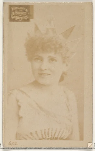 Card 673, from the Actors and Actresses series (N45, Type 2) for Virginia Brights Cigarettes by Allen & Ginter, photograph, 1885-1891