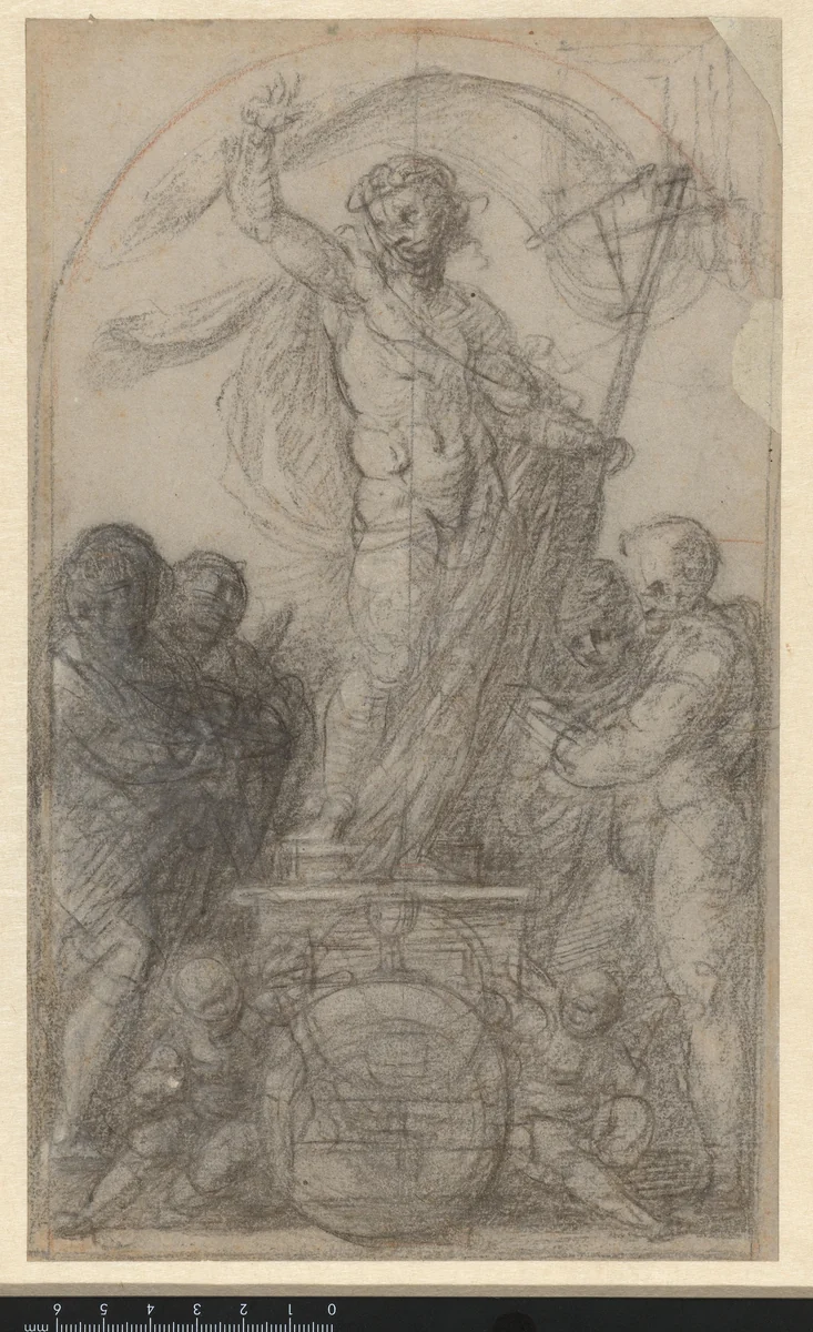 Christus als Salvator Mundi by Bartolommeo, drawing, 1516-1517