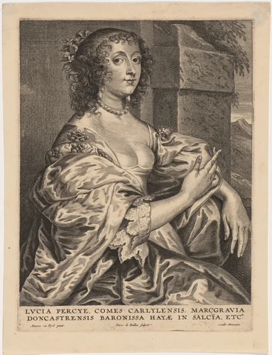 Lucy Percy, Second Wife of James Hay, First Earl of Carlisle by Pieter de Bailliu
Sir Anthony van Dyck, print, 1613-1660