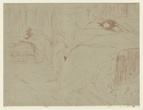 Reclining Woman, Lassitude (Femme sur le dos, Lassitude) from Elles by Henri de Toulouse-Lautrec, print, 1896