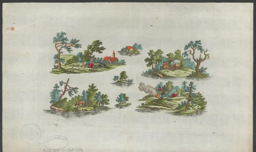 Reizigers in het bos by anonymous, print, 1800-1899