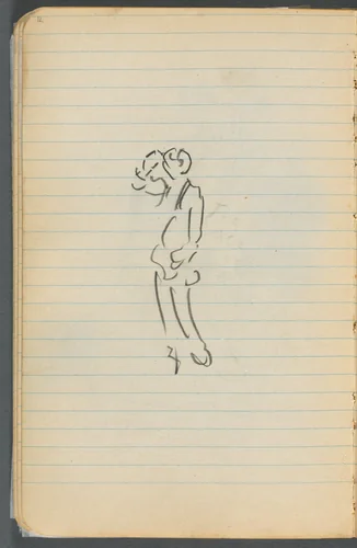 Sketchbook, page 071: Figure by Maurice Prendergast, book, 1905-1910