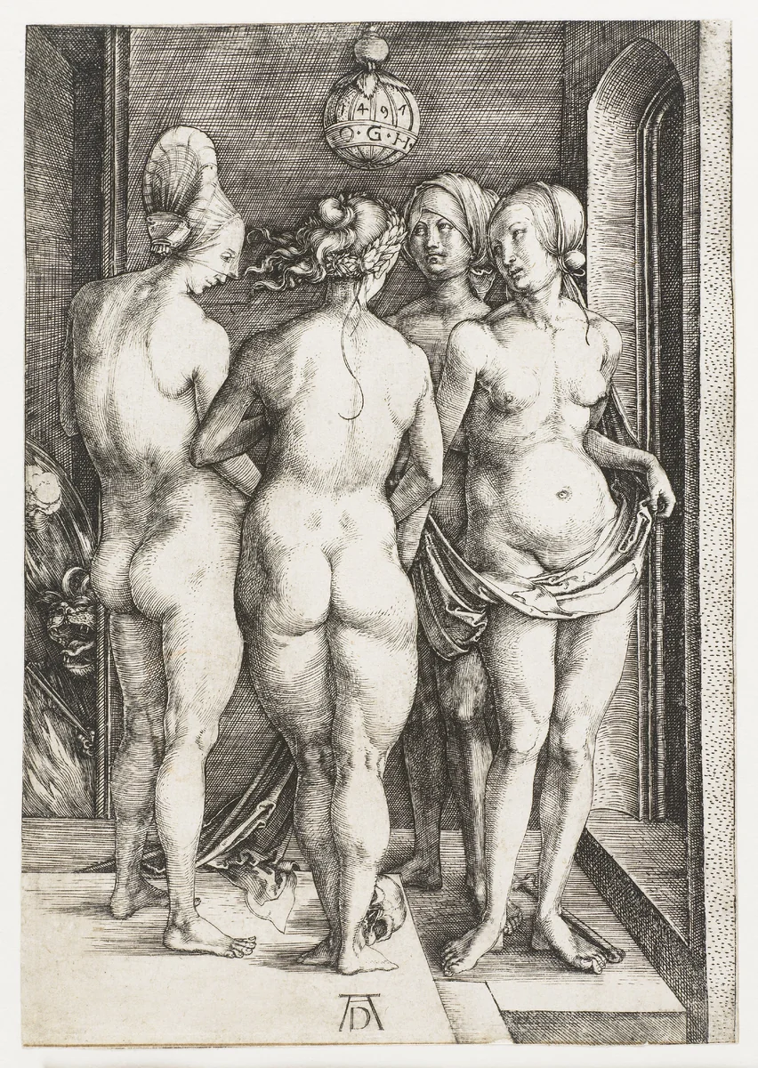 Vier heksen by Unknown, print, 1497