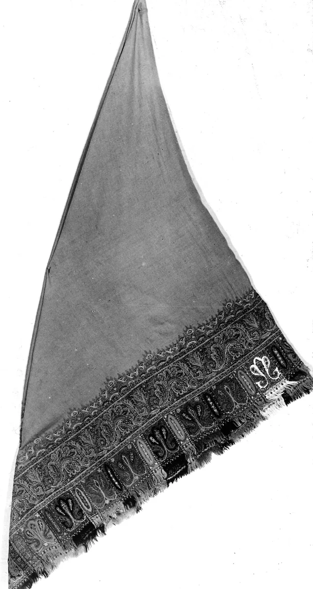Shawl by India, textile, 1850-1860