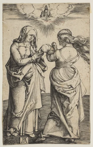 The Virgin and Child with the Infant Christ and Saint Anne by Albrecht Dürer, print, 1500