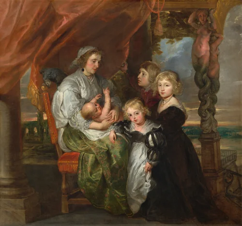 Deborah Kip, Wife of Sir Balthasar Gerbier, and Her Children by Sir Peter Paul Rubens
Jacob Jordaens, painting, 1629-1647