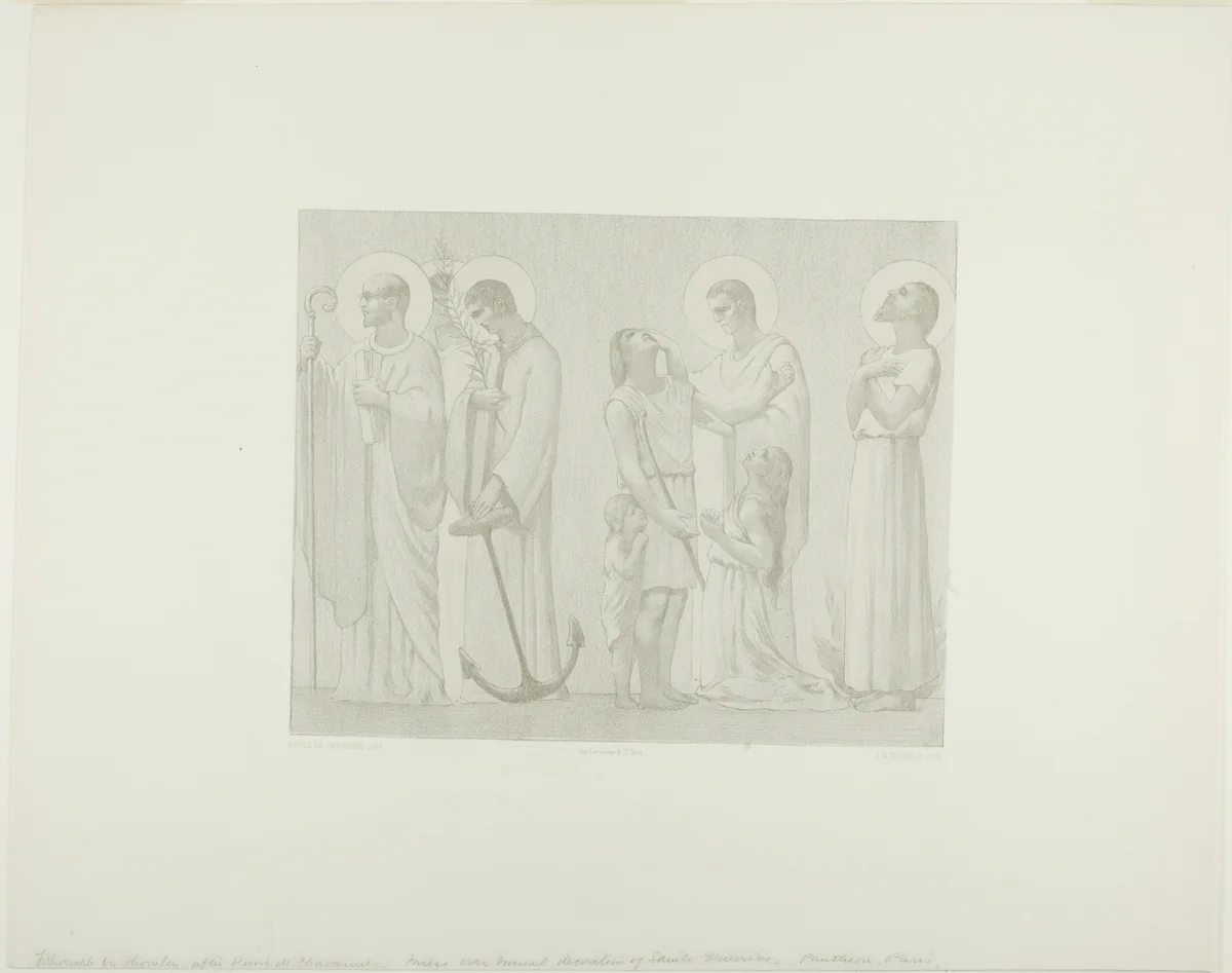 Legendary Saints of France (center frieze) by Georges-William Thornley, print, 1883-1893