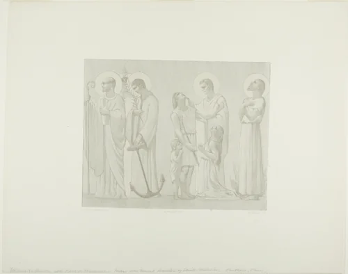 Legendary Saints of France (center frieze) by Georges-William Thornley, print, 1883-1893