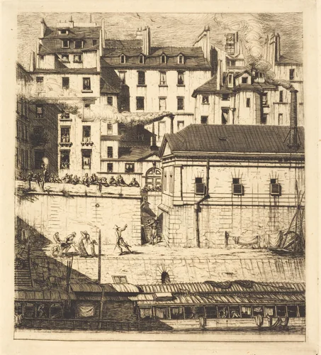 La morgue, Paris (The Mortuary) by Charles Meryon, print, 1854