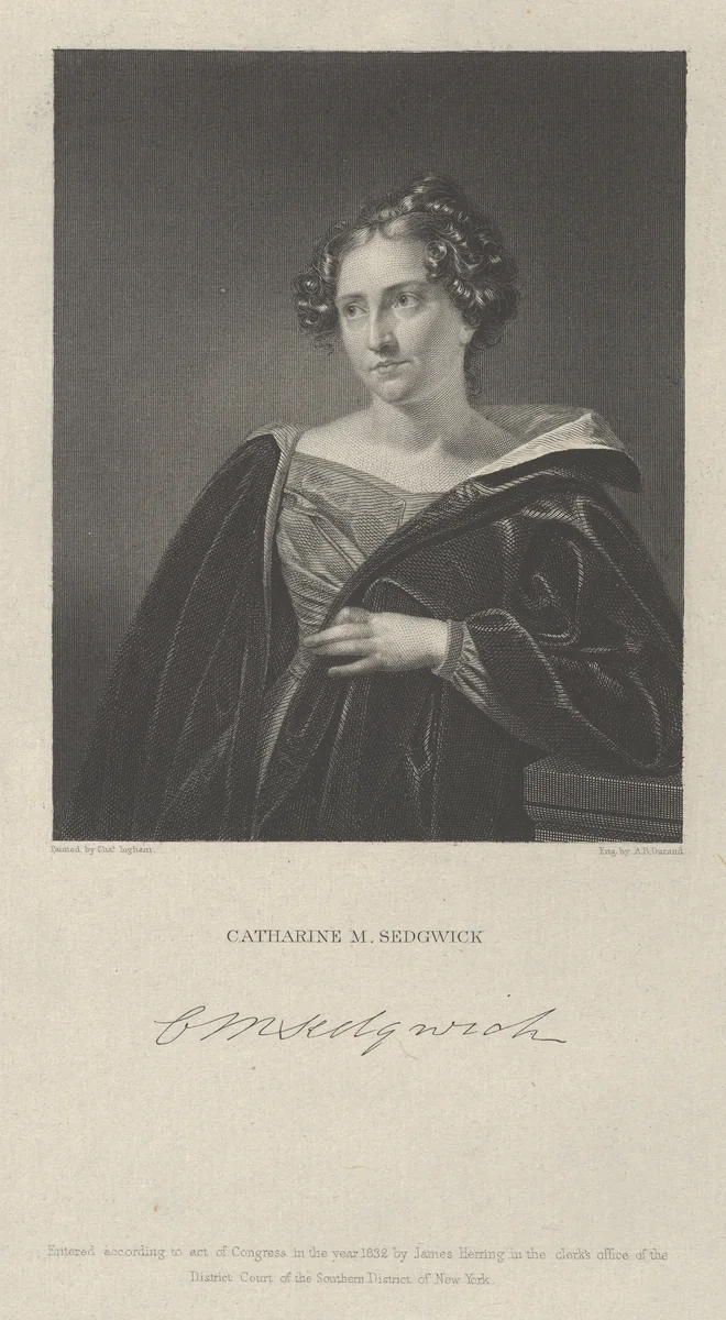 Catherine Maria Sedgwick by Asher Brown Durand, print, 1832