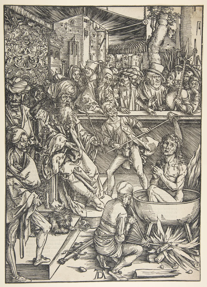 The Martyrdom of Saint John, from "The Apocalypse" by Albrecht Dürer, print, 1511