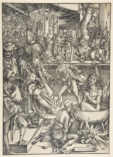 The Martyrdom of Saint John, from "The Apocalypse" by Albrecht Dürer, print, 1511