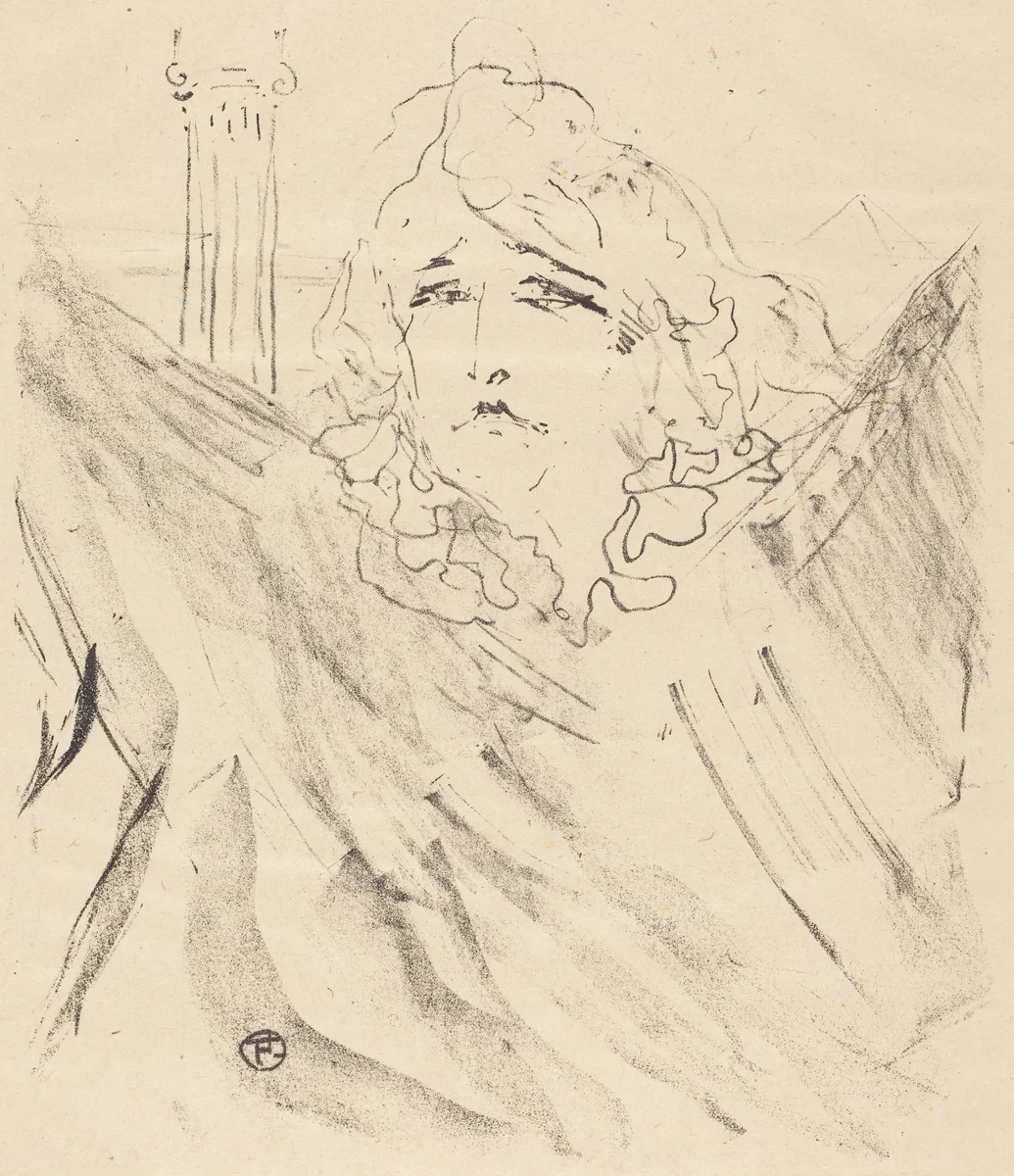 Sarah Bernhardt in "Cleopatra" (Sarah Bernhardt dans "Cléopatre") by Henri de Toulouse-Lautrec, print, 1896