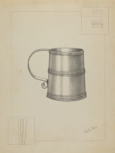 Silver Mug by Charlotte Winter, index of american design, 1935-1942